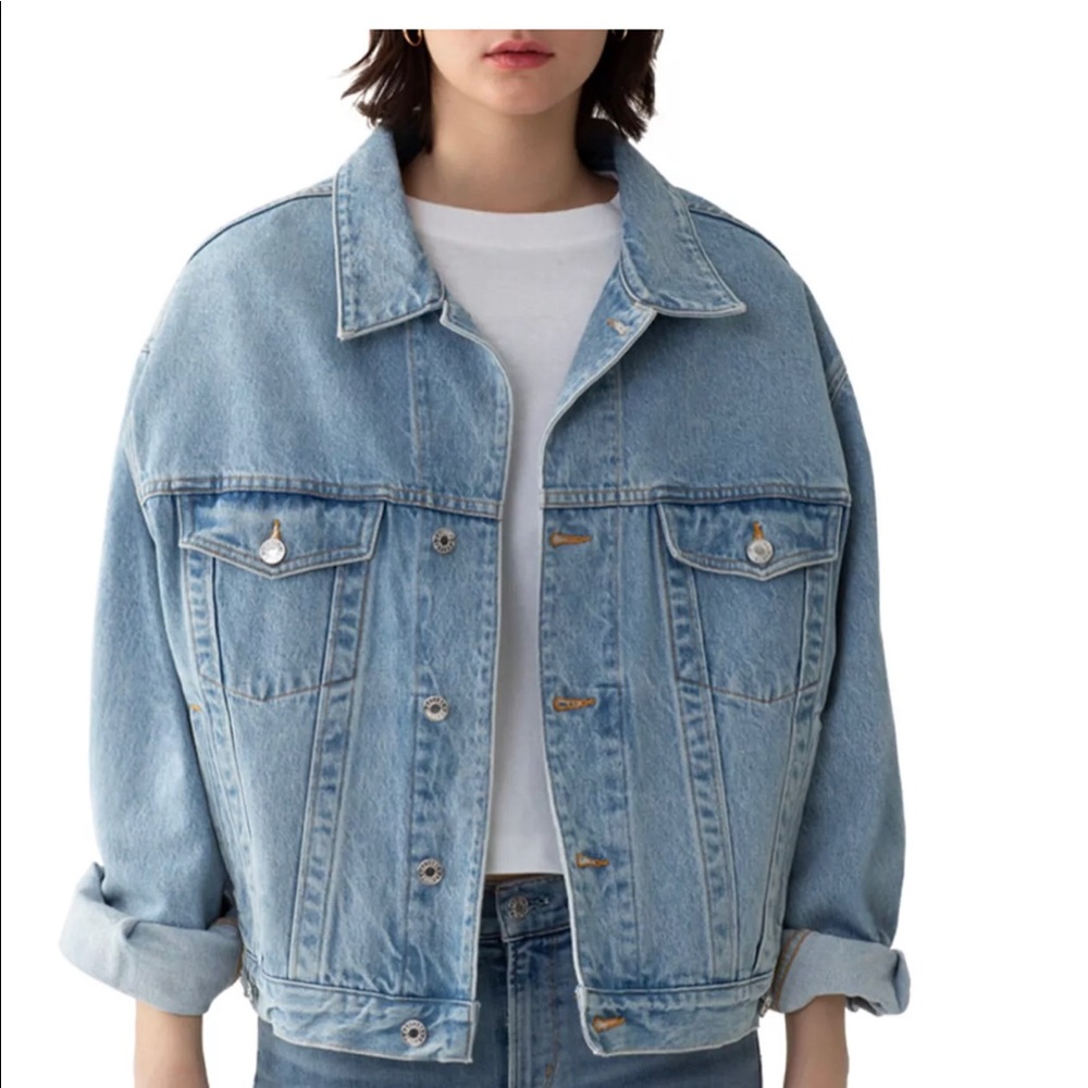 Agolde Charli oversized denim jacket size small
